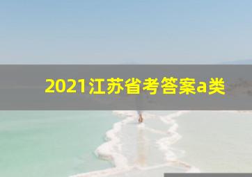 2021江苏省考答案a类