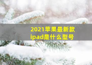 2021苹果最新款ipad是什么型号