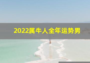 2022属牛人全年运势男