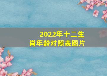 2022年十二生肖年龄对照表图片