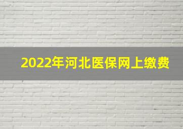 2022年河北医保网上缴费