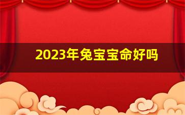 2023年兔宝宝命好吗