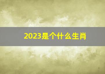 2023是个什么生肖