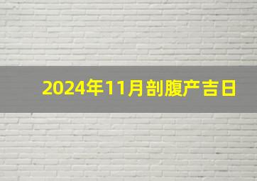 2024年11月剖腹产吉日