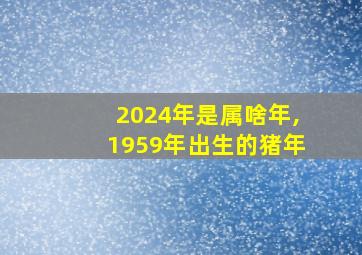 2024年是属啥年,1959年出生的猪年