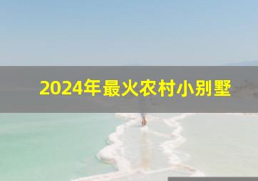 2024年最火农村小别墅