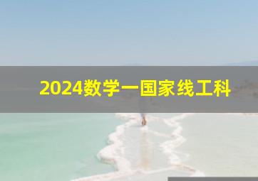 2024数学一国家线工科