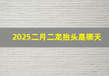 2025二月二龙抬头是哪天