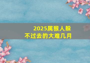 2025属猴人躲不过去的大难几月