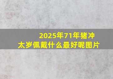 2025年71年猪冲太岁佩戴什么最好呢图片