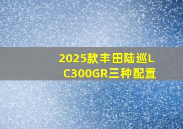 2025款丰田陆巡LC300GR三种配置