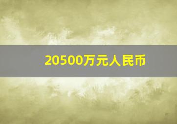 20500万元人民币