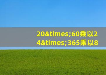 20×60乘以24×365乘以8