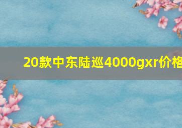 20款中东陆巡4000gxr价格