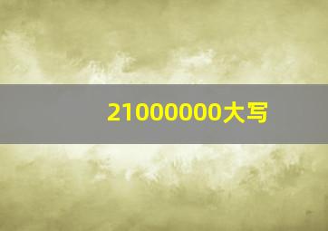 21000000大写