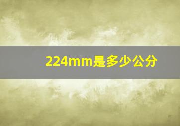 224mm是多少公分