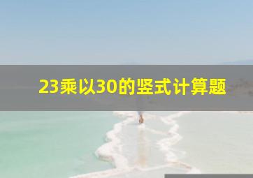 23乘以30的竖式计算题