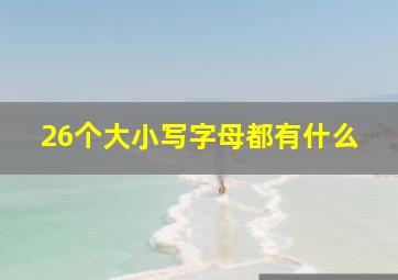 26个大小写字母都有什么