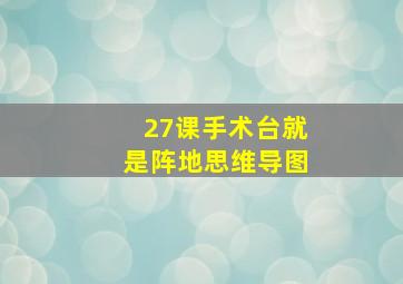 27课手术台就是阵地思维导图