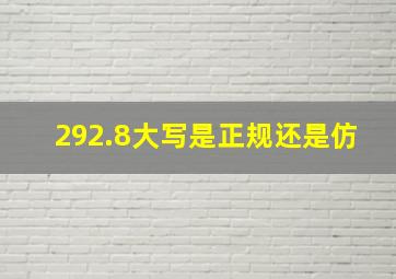 292.8大写是正规还是仿