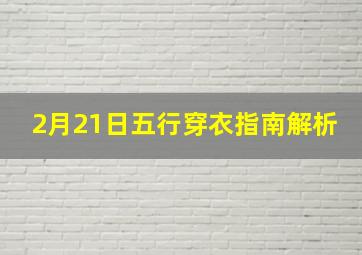 2月21日五行穿衣指南解析