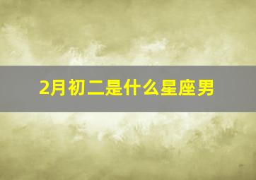 2月初二是什么星座男