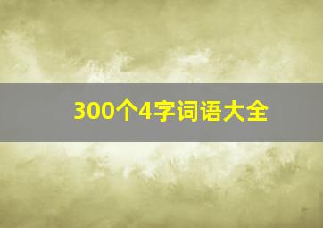 300个4字词语大全