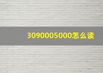 3090005000怎么读