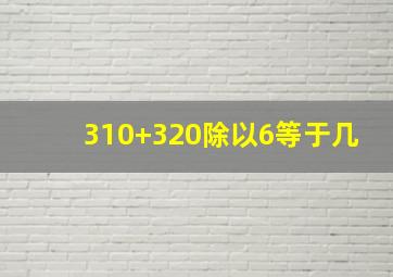 310+320除以6等于几