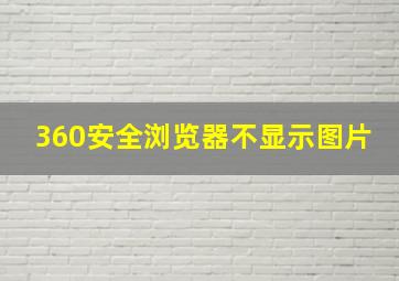 360安全浏览器不显示图片