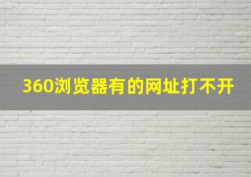 360浏览器有的网址打不开