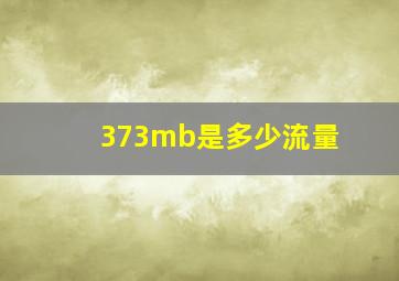 373mb是多少流量