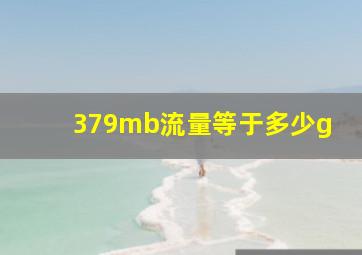 379mb流量等于多少g