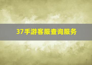 37手游客服查询服务