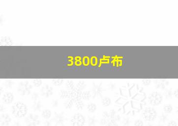 3800卢布