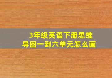 3年级英语下册思维导图一到六单元怎么画