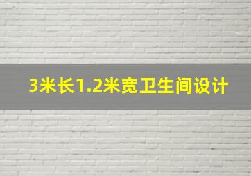 3米长1.2米宽卫生间设计