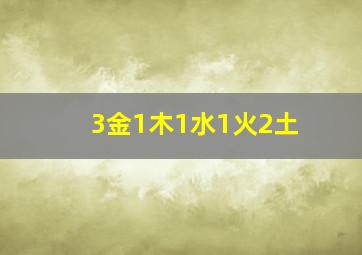 3金1木1水1火2土