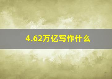 4.62万亿写作什么