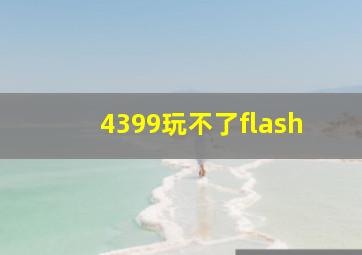 4399玩不了flash