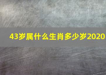 43岁属什么生肖多少岁2020