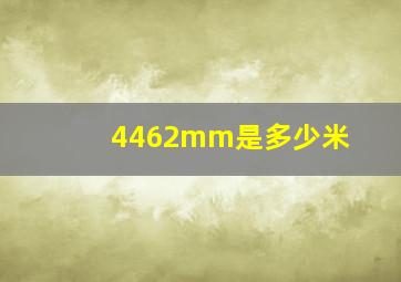 4462mm是多少米