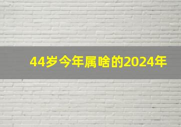 44岁今年属啥的2024年