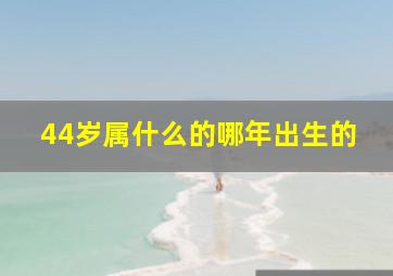 44岁属什么的哪年出生的