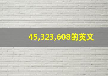 45,323,608的英文