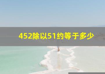 452除以51约等于多少