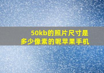 50kb的照片尺寸是多少像素的呢苹果手机