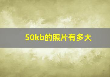 50kb的照片有多大