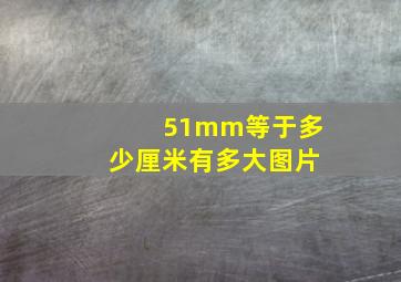 51mm等于多少厘米有多大图片