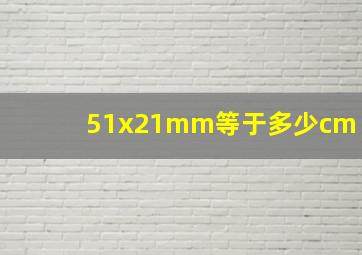 51x21mm等于多少cm